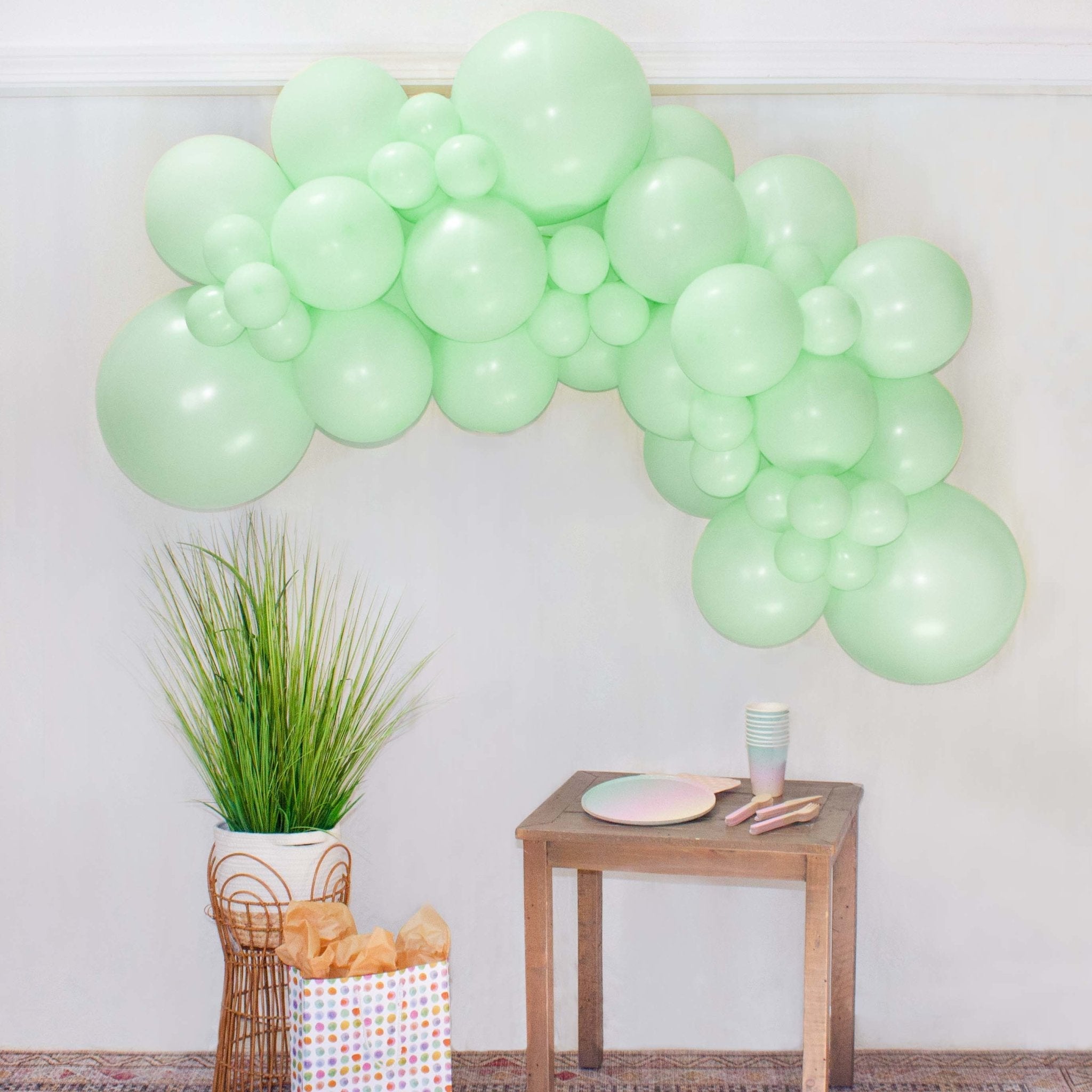 Green Balloon Garland