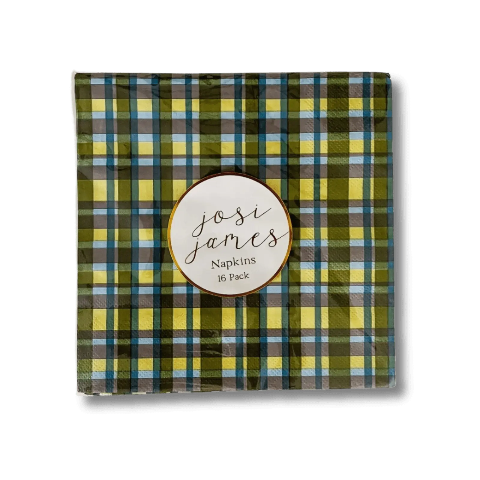 Green & Blue Plaid Napkins Large