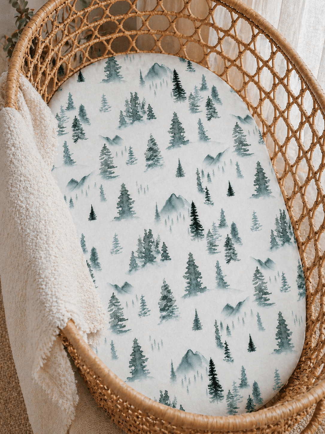 Bamboo Changing Pad Cover - Green Forest