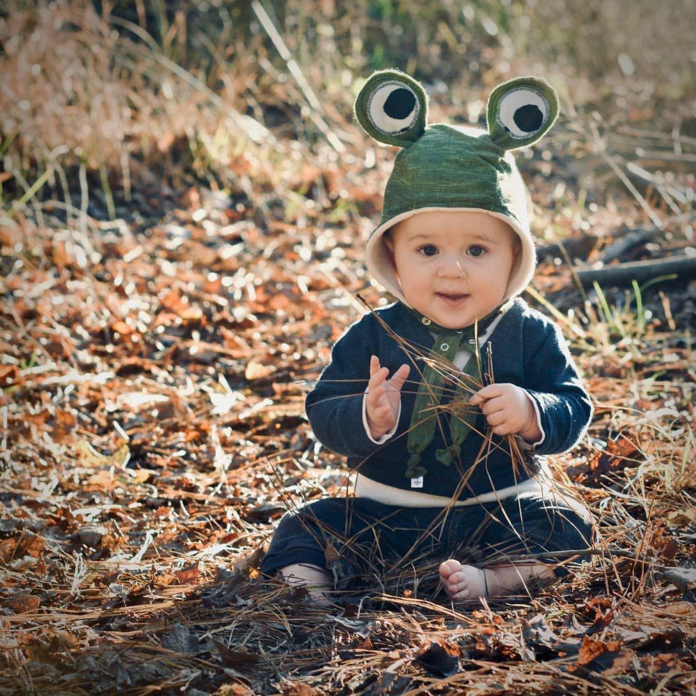 Ear Hat In Green Frog