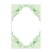 Green Gingham Bow Notepad