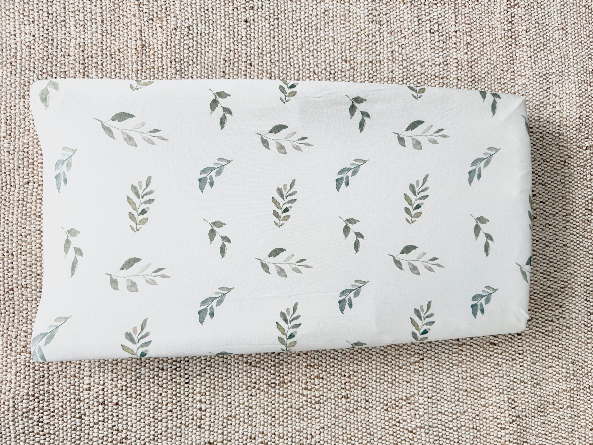 Bamboo Changing Pad Cover - Green Leaves