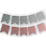 Green & Orange Bavarian Checkered Flag Banners (2) 8 Ft
