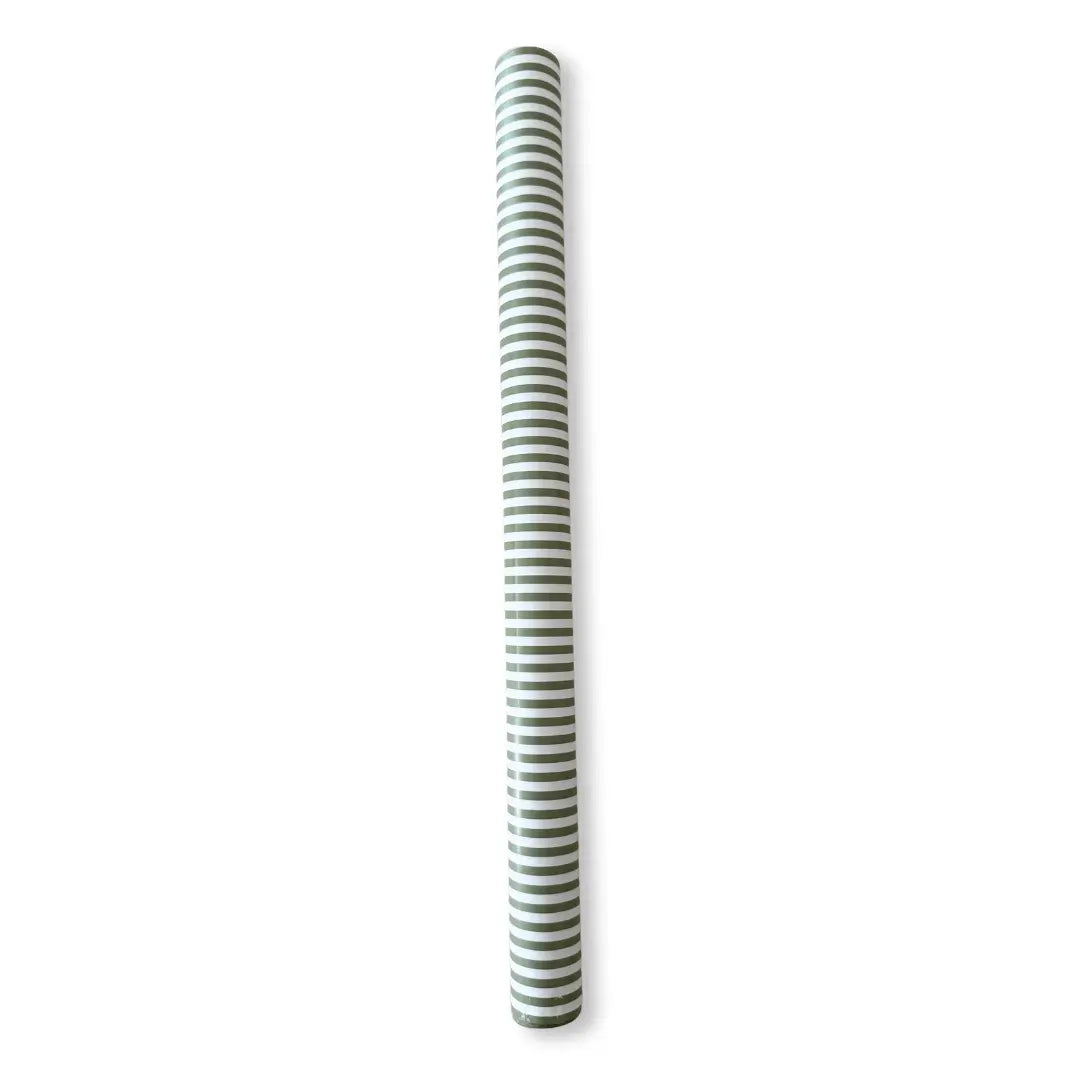 Green Striped Paper Table Runner – 19.5” X 150” | Disposable Party Table Décor