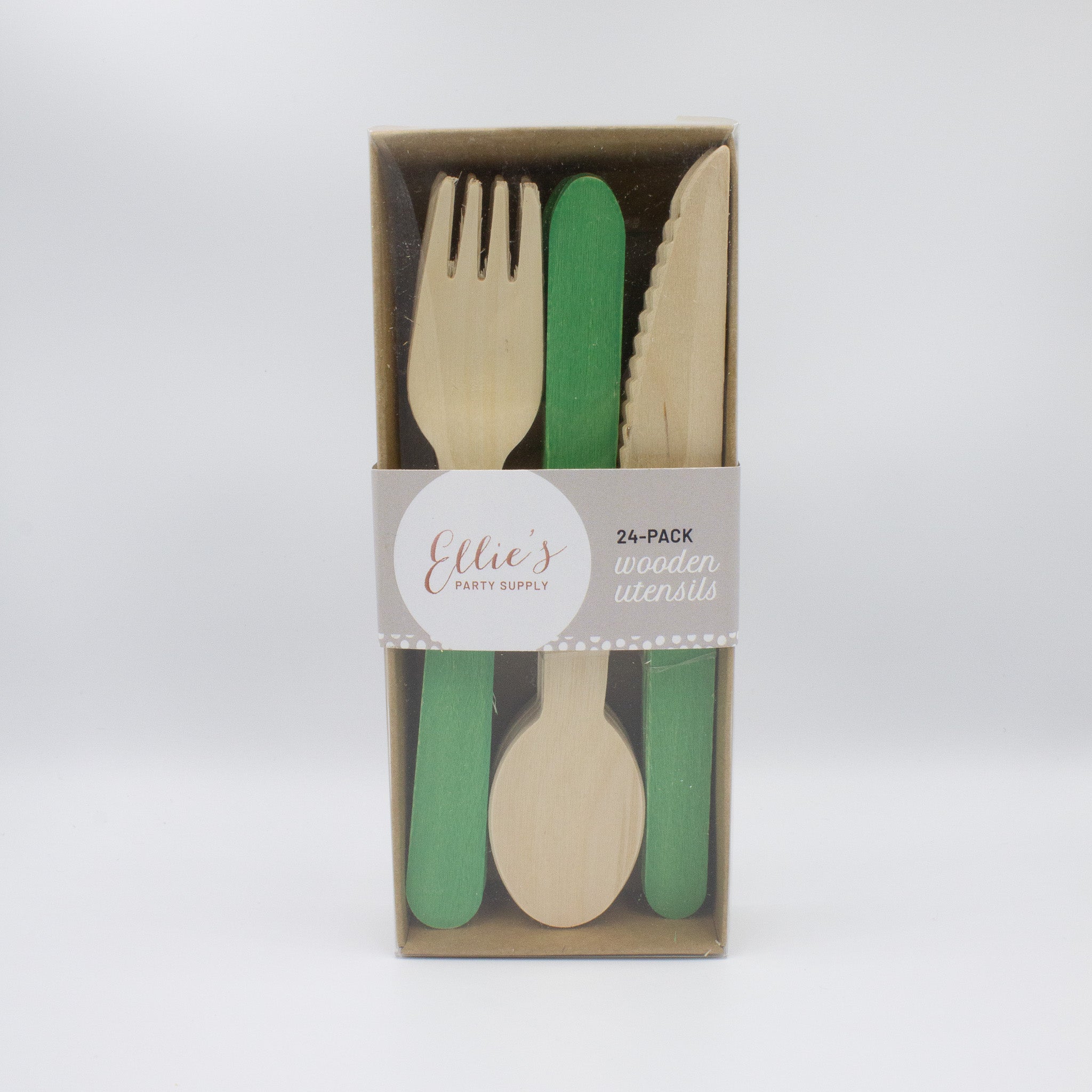 Green Wooden Utensil Set – 24ct | On Sale!!