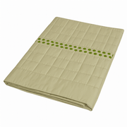 Embroidered Coverlet - Green Dots