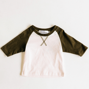 Raglan Baseball Tee Green - Child