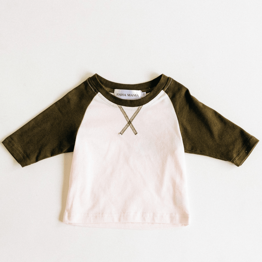 Raglan Baseball Tee Green - Infant