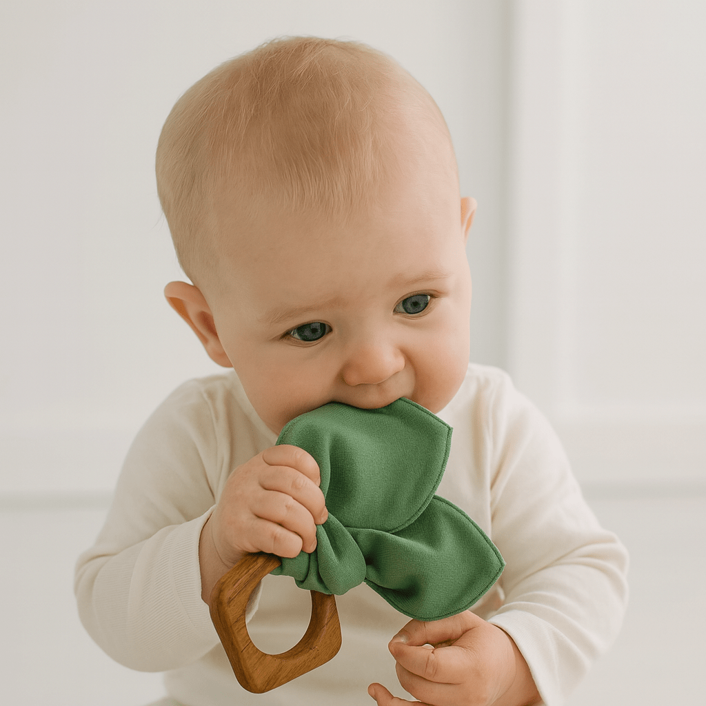 Teething Ears | Basil Green