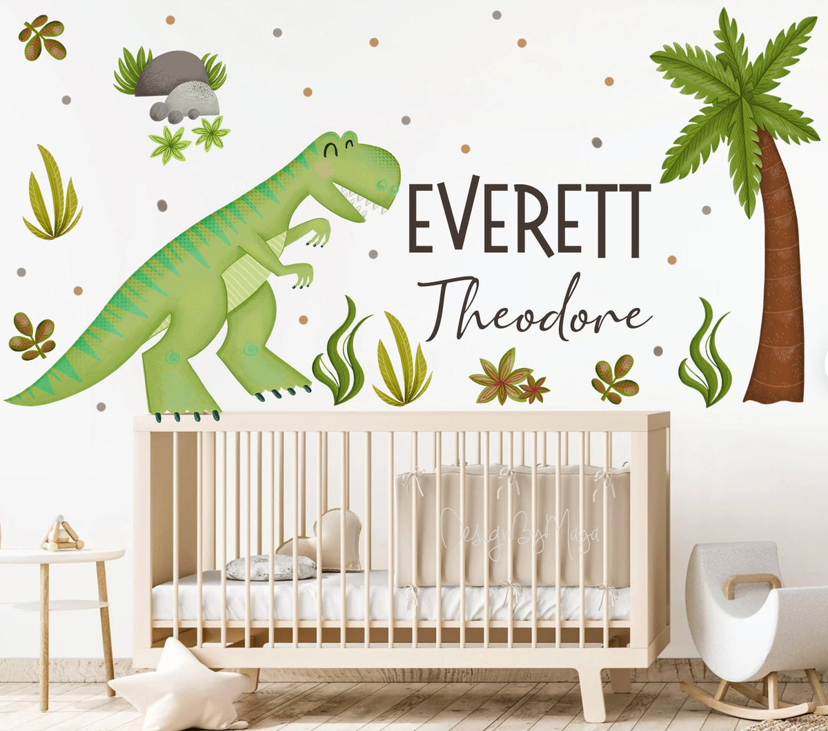 Dinosaur Decals - Fabric Nursery Wall Art Decals