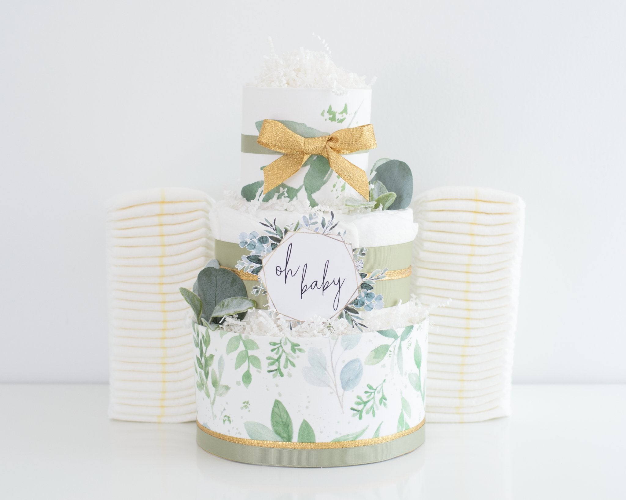 Greenery Diaper Cake