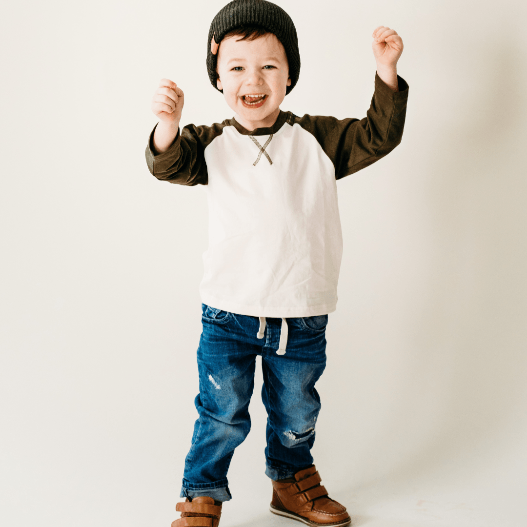Raglan Baseball Tee Green - Infant