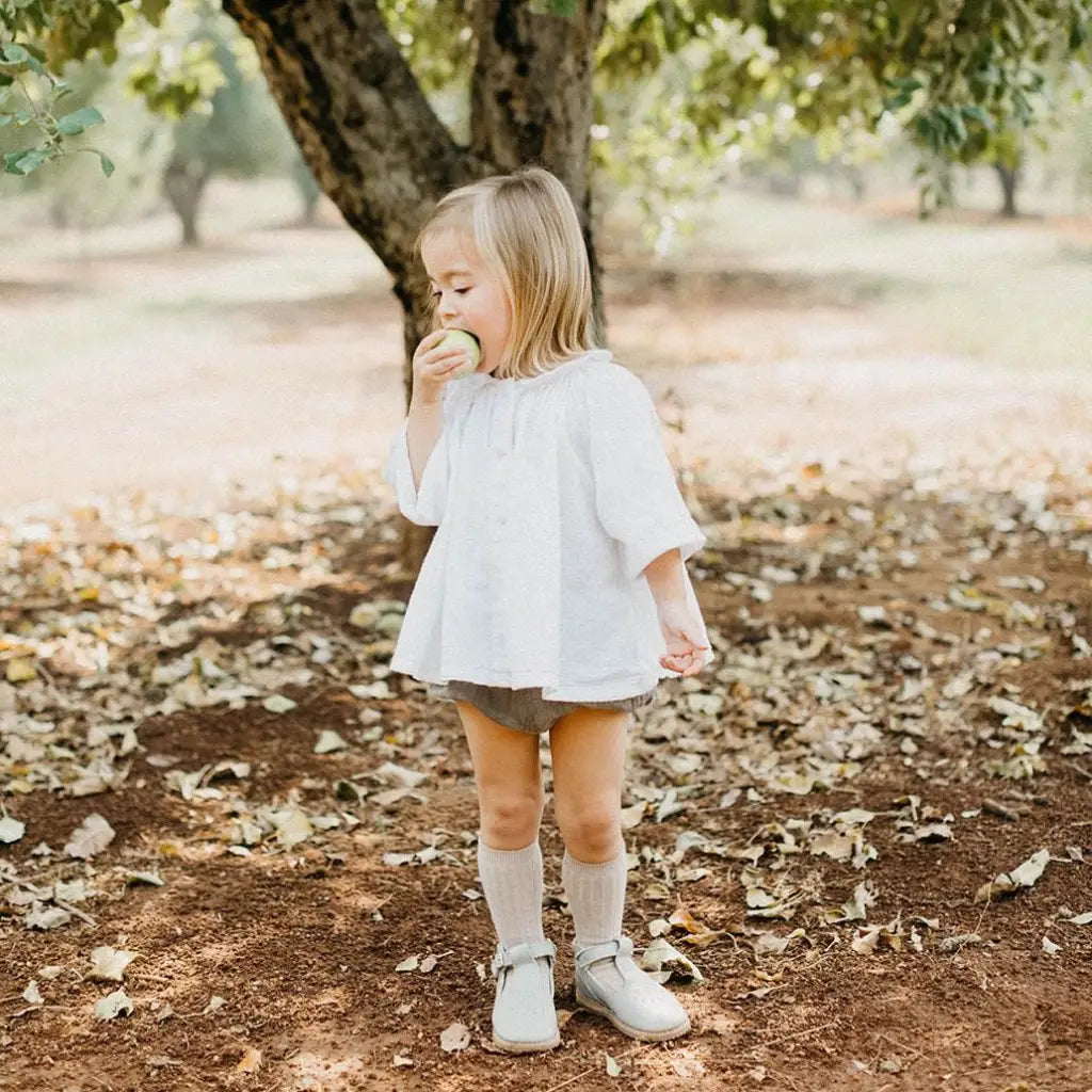 Greta T-strap - Dove Grey