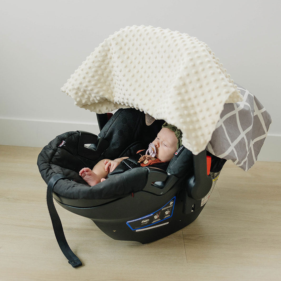 Minky Car Seat Canopy Cool Grey