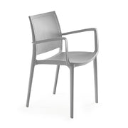 Luna Modern Chair With Arms - Grey