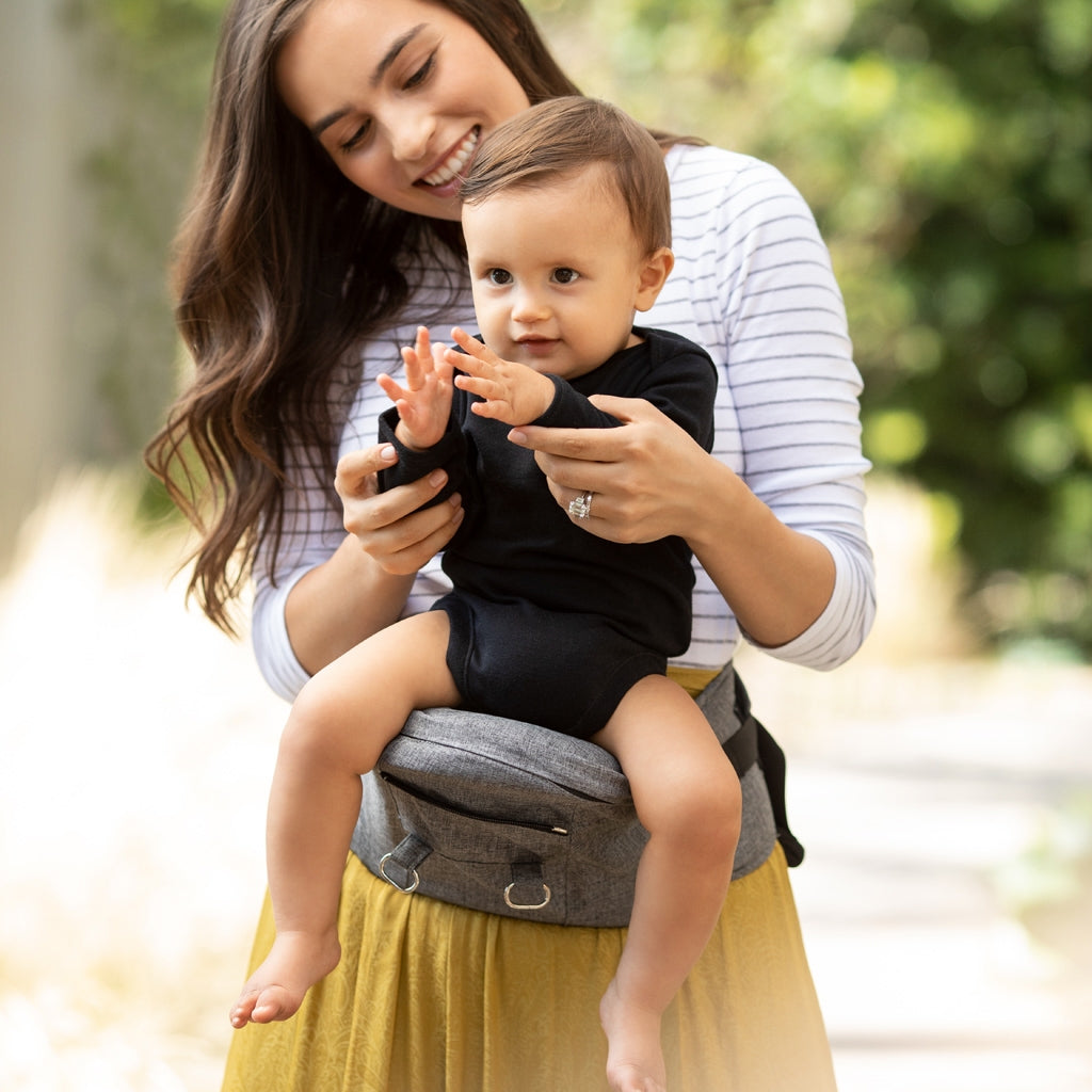 2-in-1 Carrier + Hip Seat - Grey