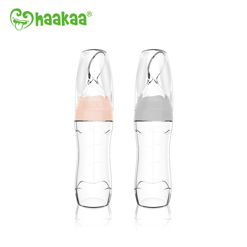 Haakaa Silicone Baby Food Dispensing Spoon With Cap 1 Pk