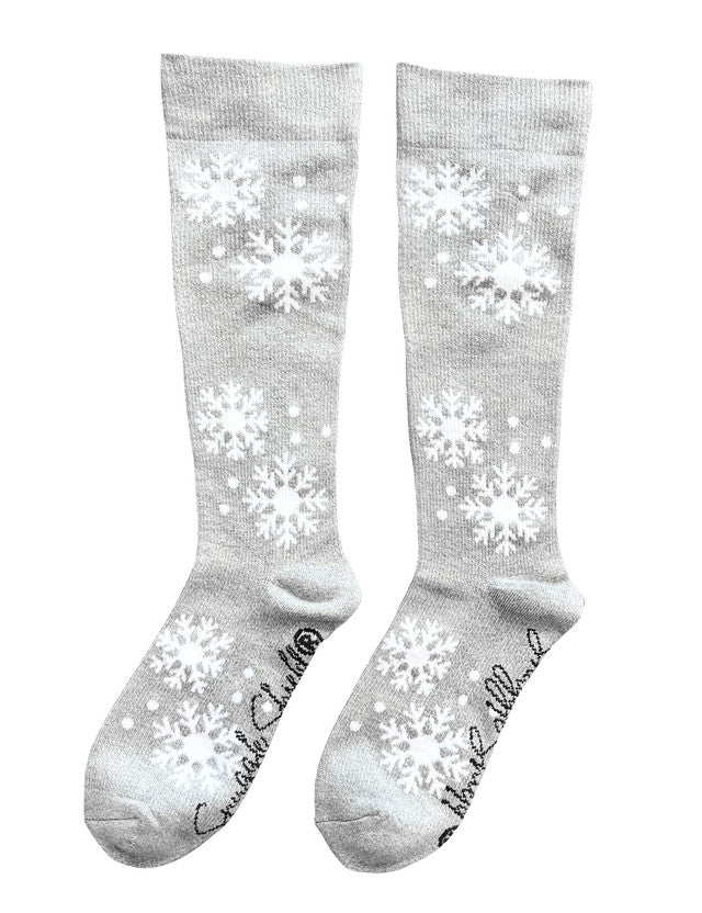 ® Luxe Protection Bamboo Knees To Toes Holiday Snowflake Socks