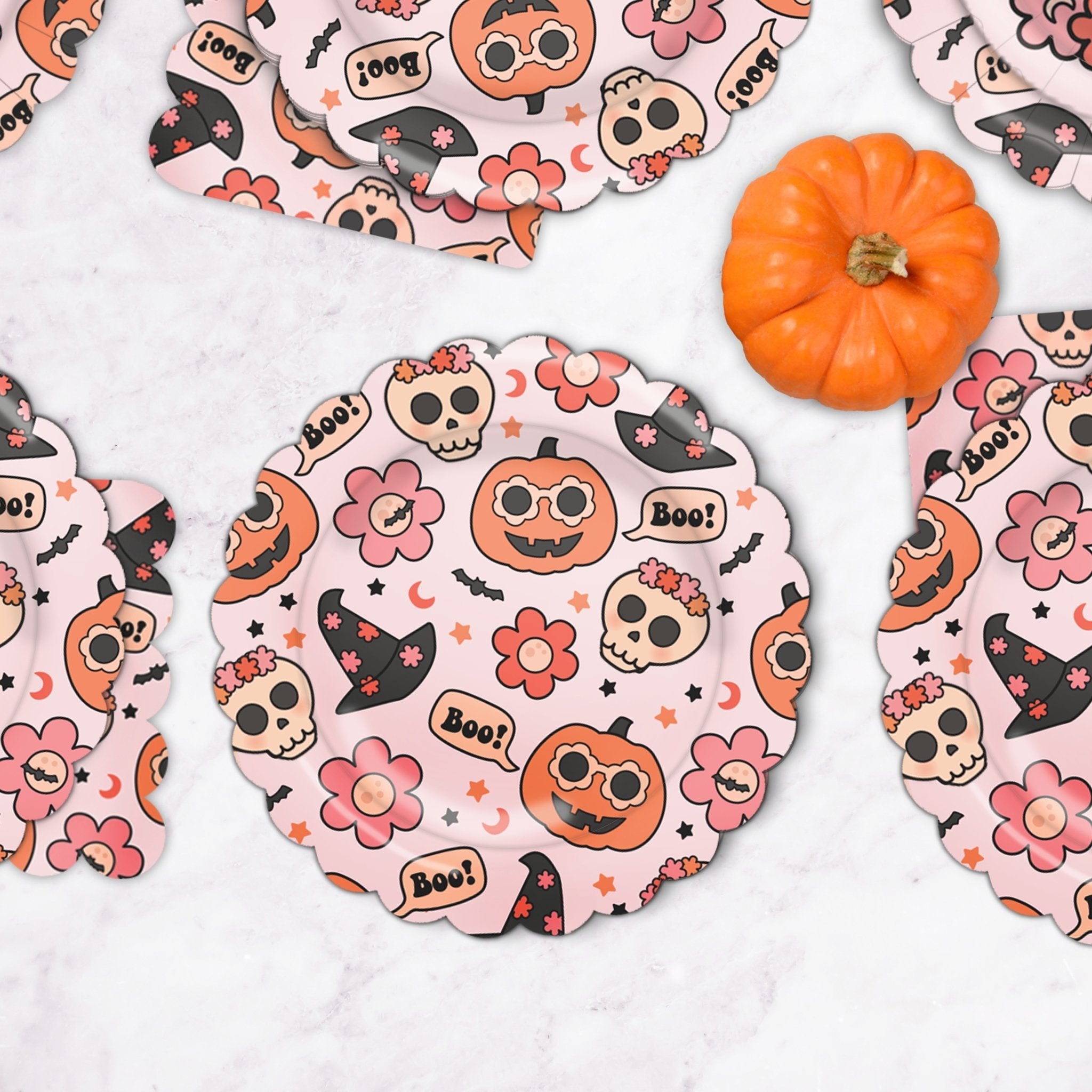 Groovy Halloween Icon Plates