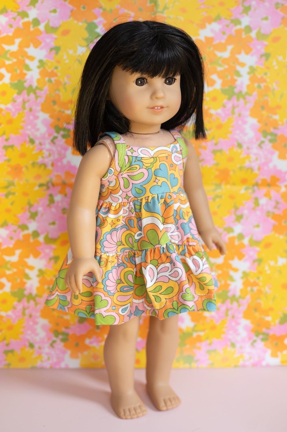 Groovy Flower Power 18 Inch Doll Dress