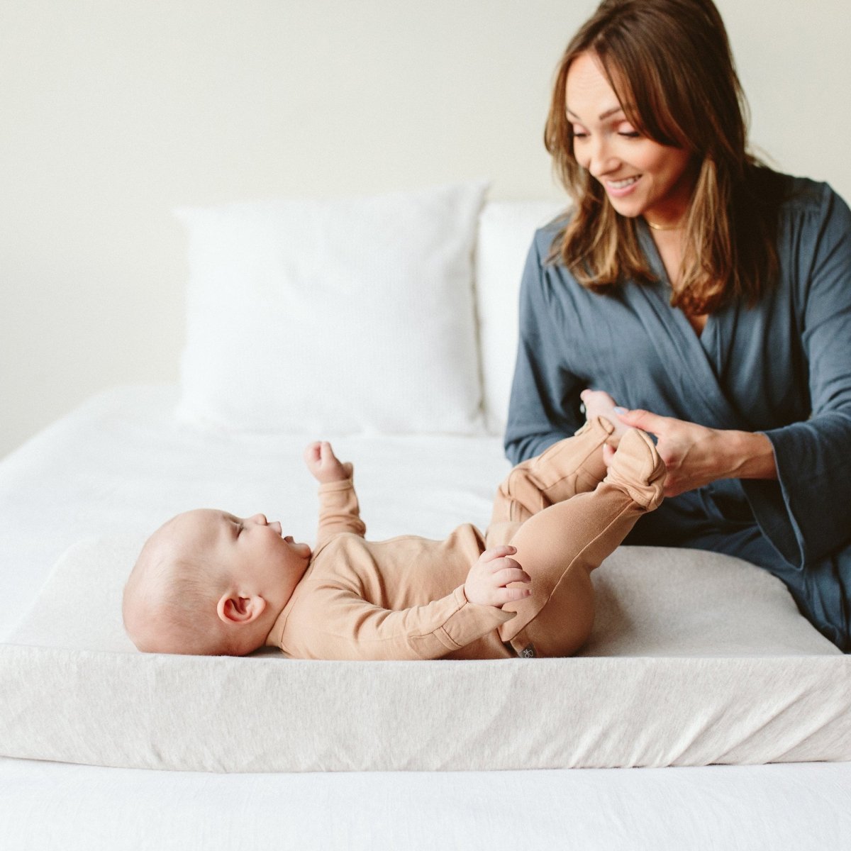 Grow With You Footie | Sandstone