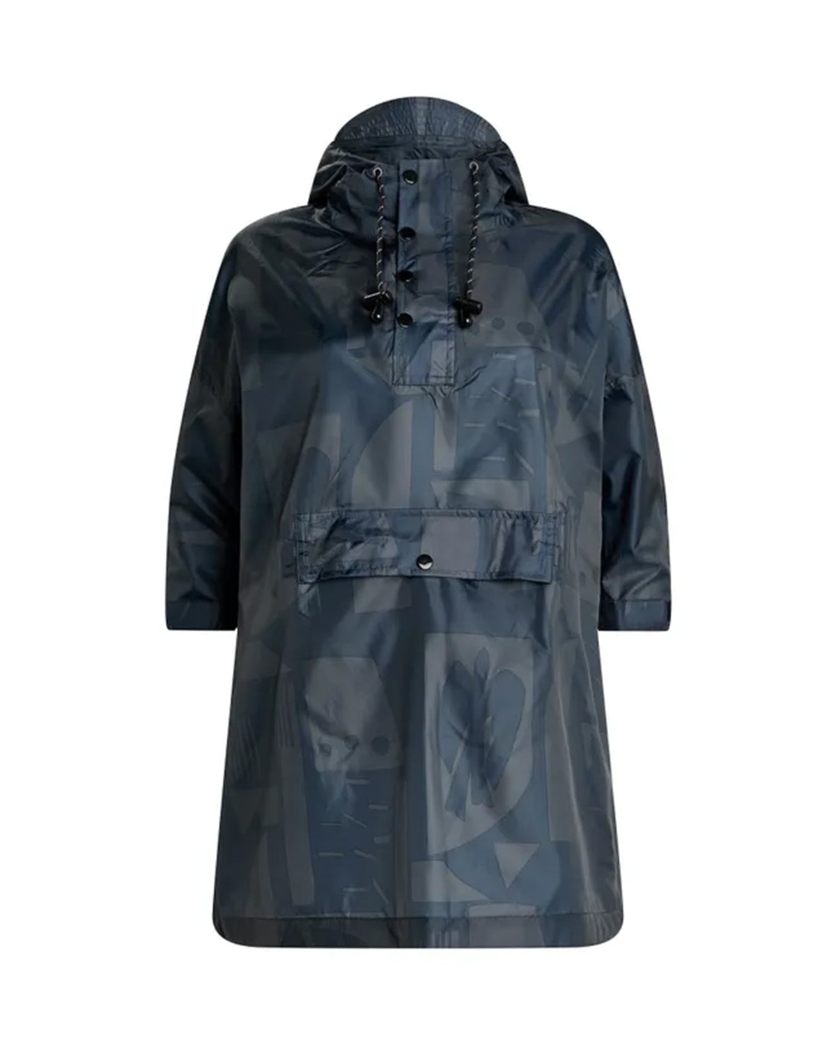 Kids Rain Poncho Back To Black Art Camo