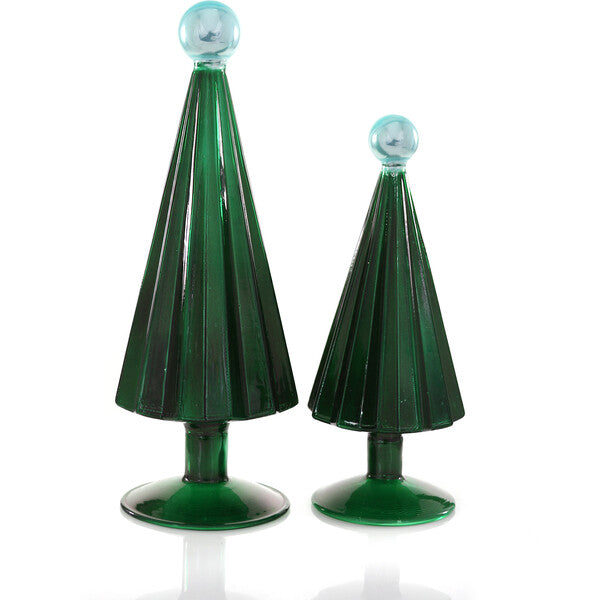 Small Pleated Tree, Juniper Sky Set Of 2