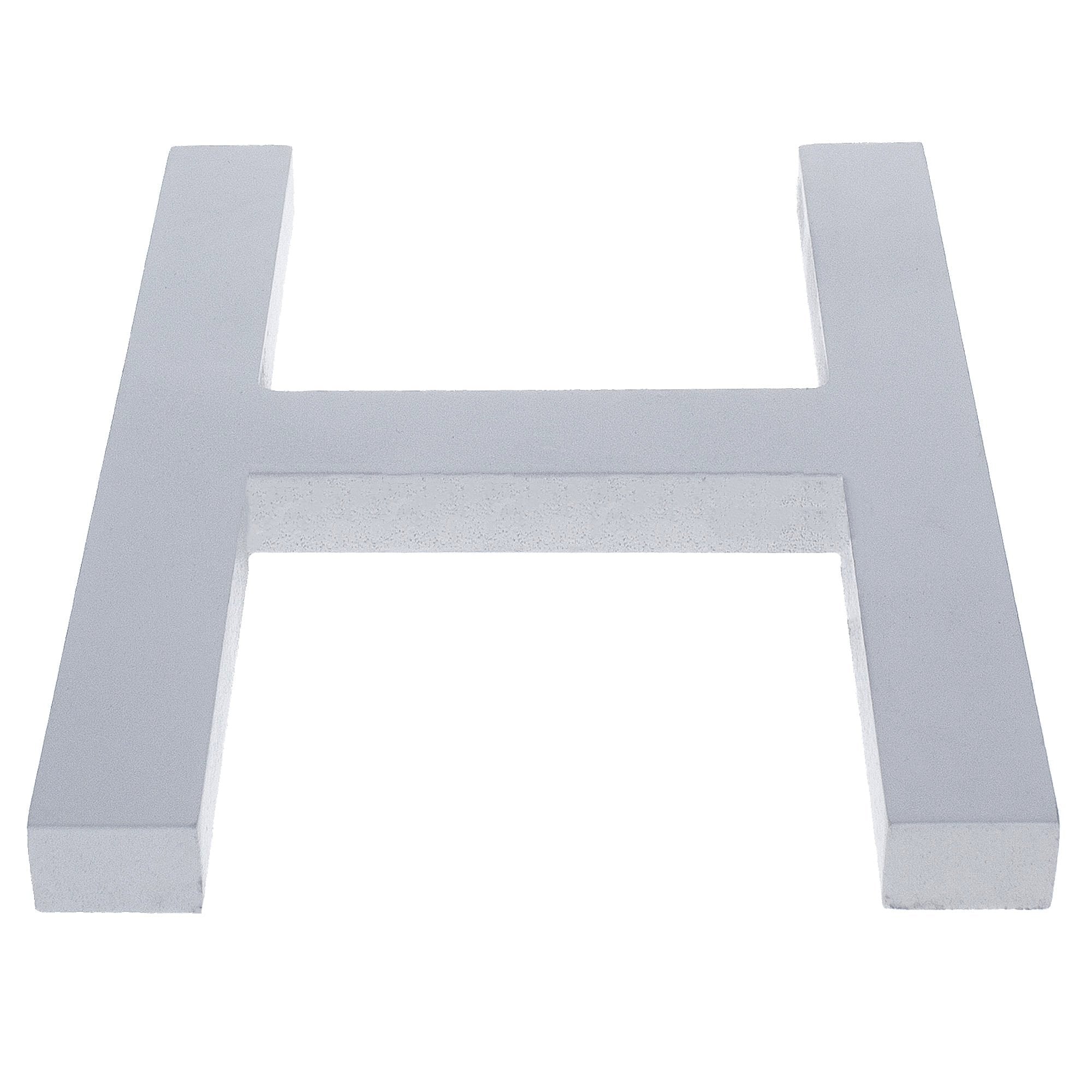 Arial Font White Painted Mdf Wood Letter H (6 Inches)