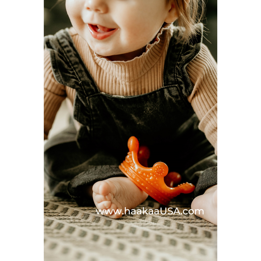 Haakaa Silicone Crown Teether 1 Pk - Amber