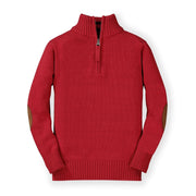 Half Zip Organic Pullover Sweater With Elbow Patches - Baby