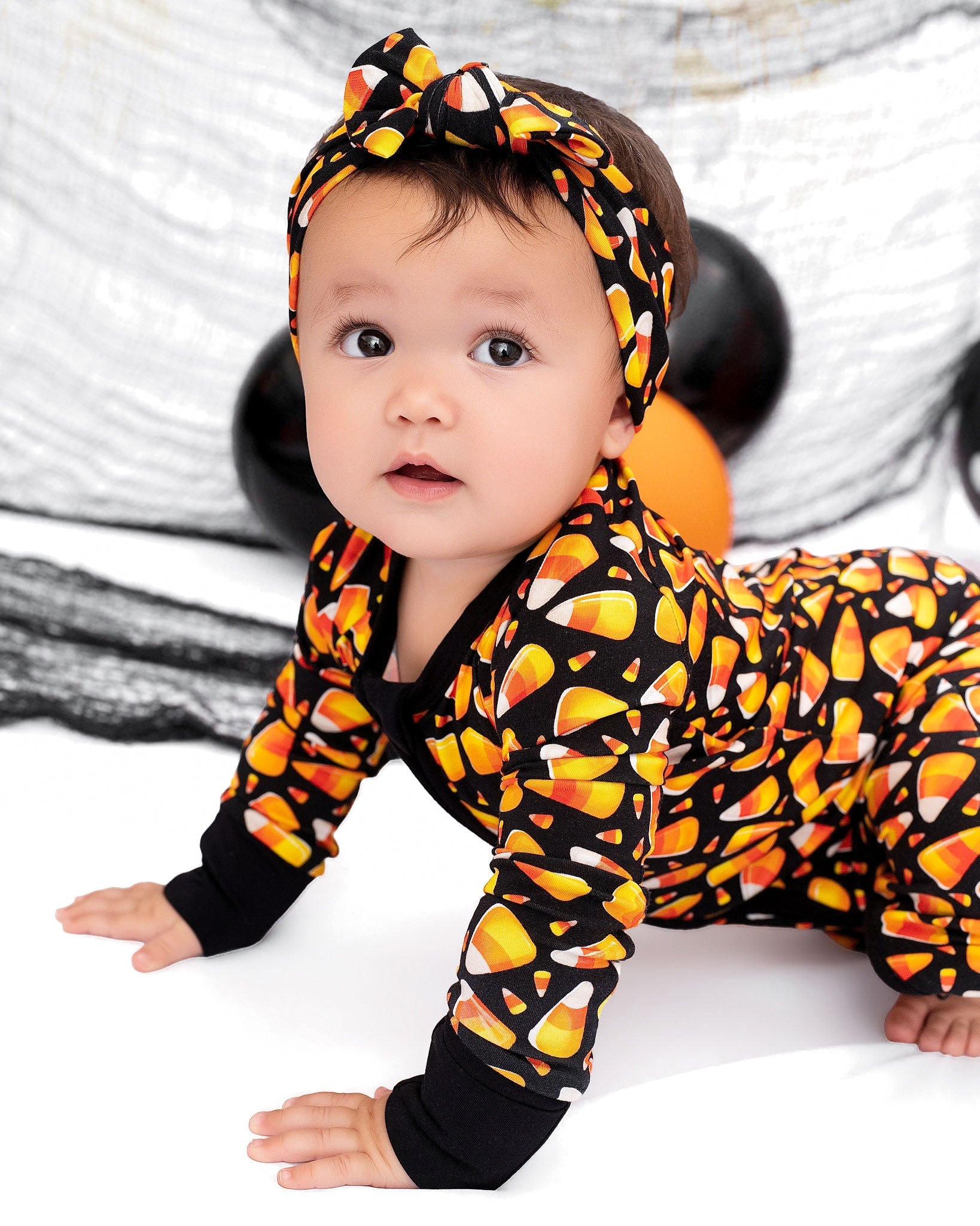 Halloween | Candy Corn | Bamboo Zipper Pajamas