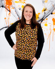 Halloween | Candy Corn | Adult Bamboo Raglan Top