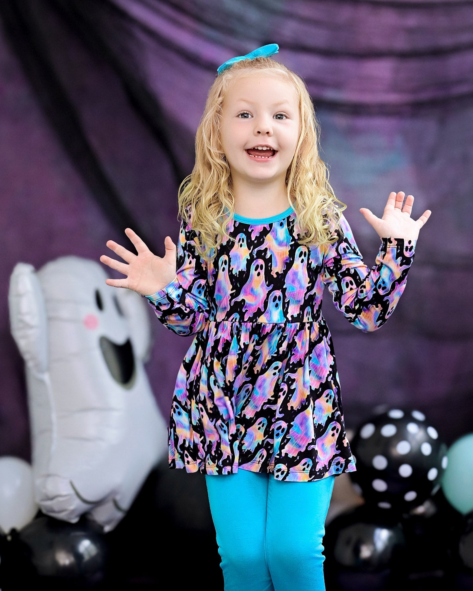 Halloween | Ghoulish Ghosts | Bamboo Peplum & Leggings Set