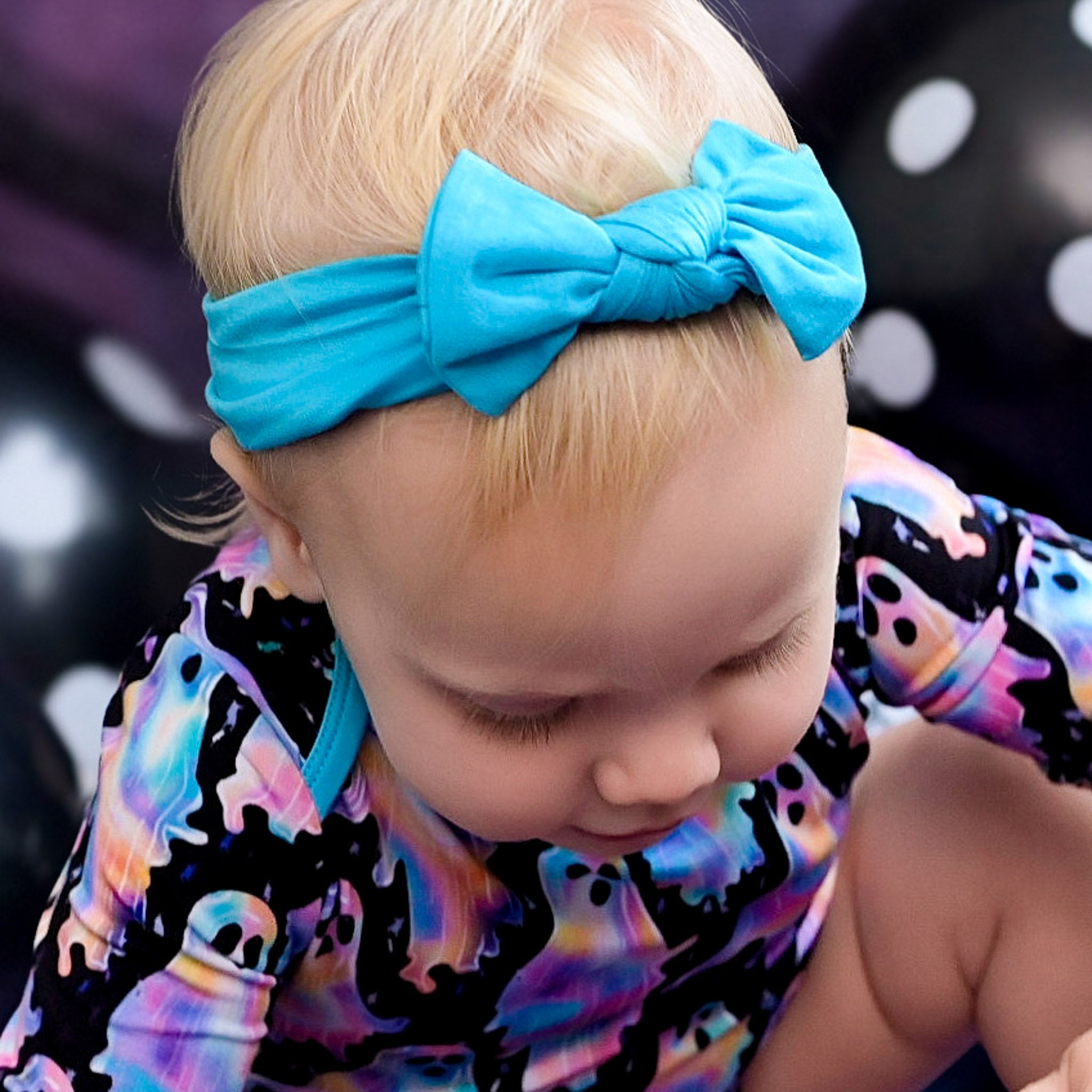 Halloween | Phantom Blue | Bamboo Headband Bow