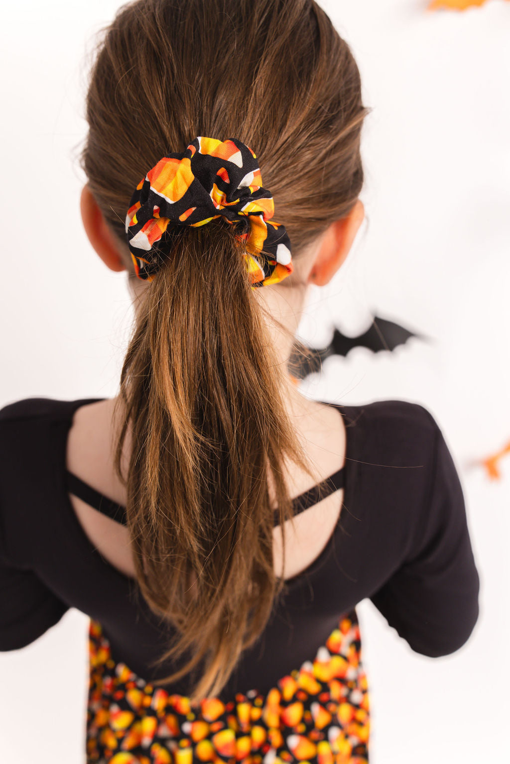 Halloween | Candy Corn | Bamboo Scrunchie