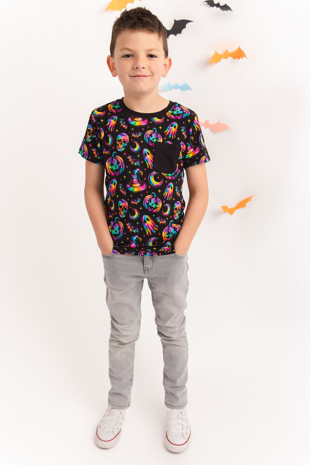 Halloween | Rainbow Haunts | Bamboo Pocket Tee