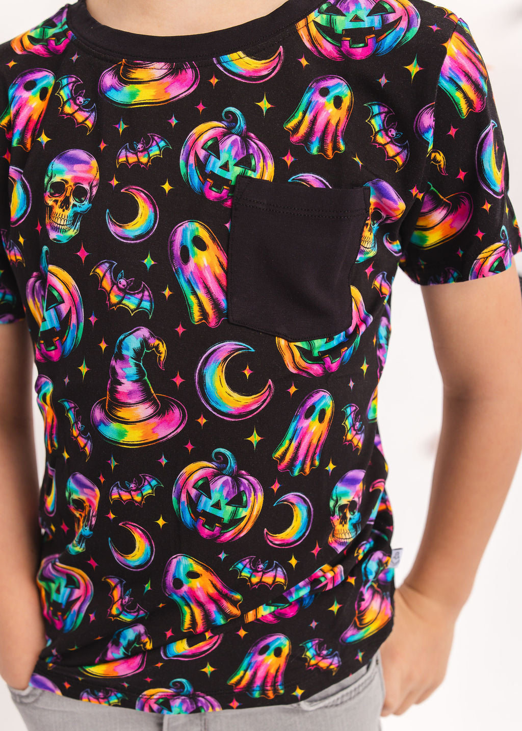 Halloween | Rainbow Haunts | Bamboo Pocket Tee