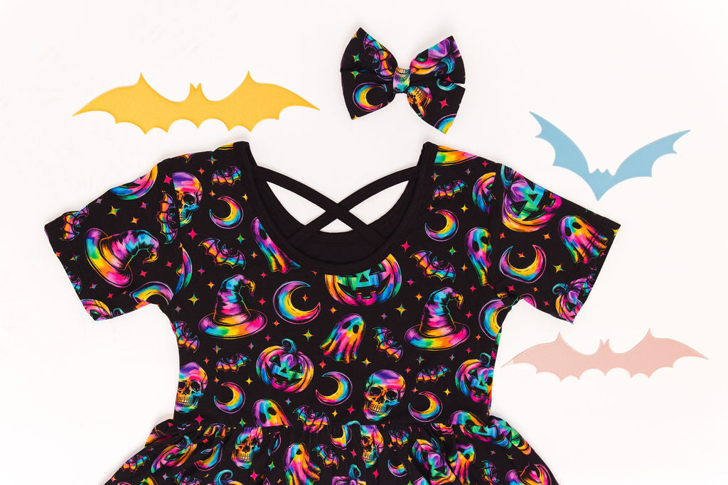 Halloween | Rainbow Haunts | Bamboo Ruffle Twirl Dress
