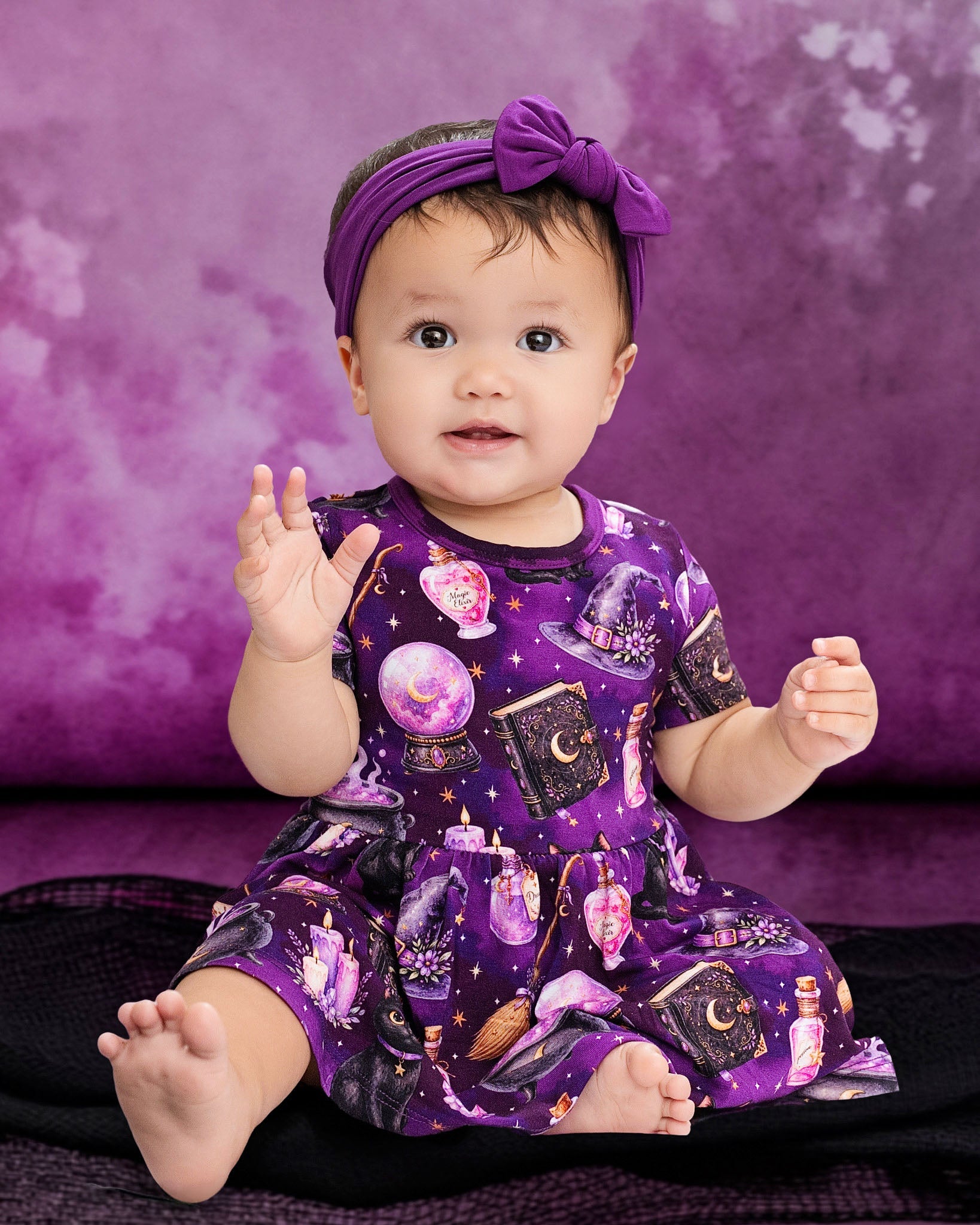 Halloween | Witches’ Brew | Bamboo Baby Bodysuit Dress
