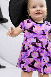 Halloween | Starry Witch Hats | Bamboo Baby Bodysuit Dress