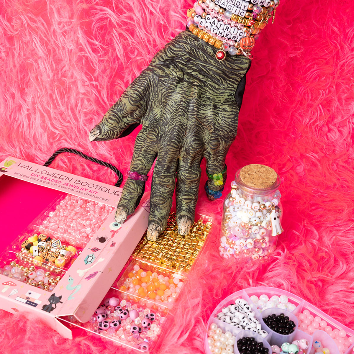 Halloween Bootique Box Pastel Pink Diy Beaded Jewelry Making Kit