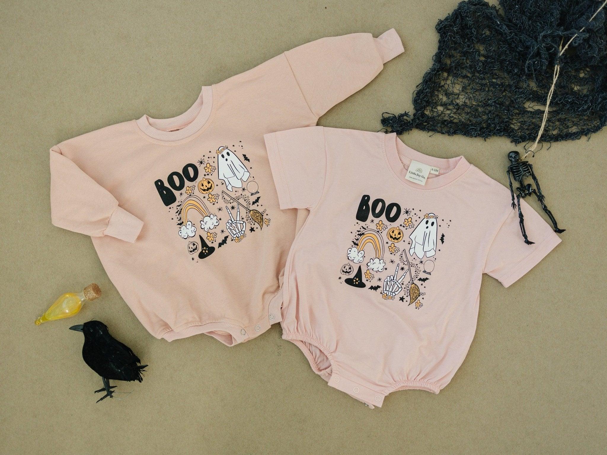 Halloween Print Organic Cotton T-shirt Romper