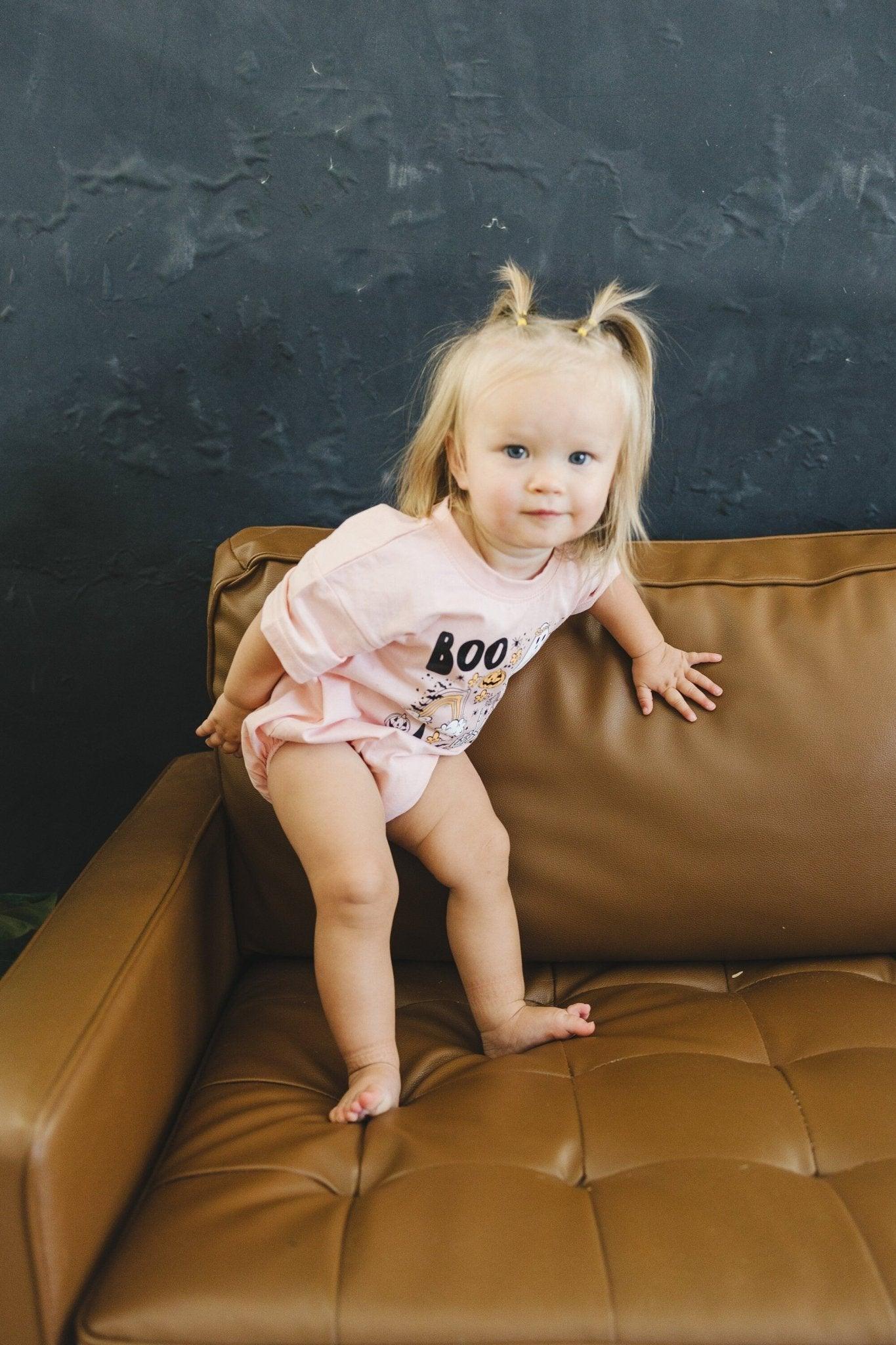 Halloween Print Organic Cotton T-shirt Romper