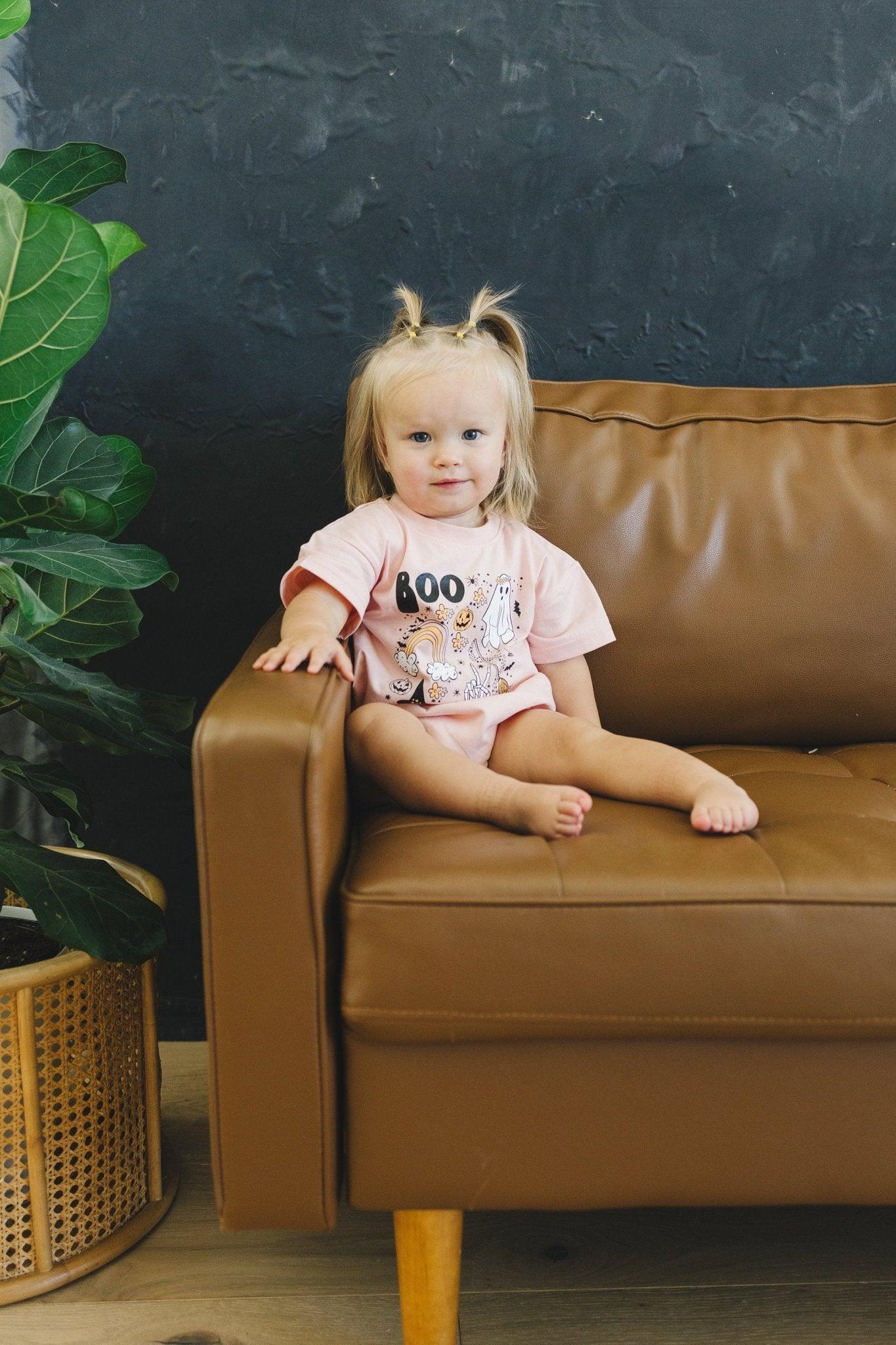 Halloween Print Organic Cotton T-shirt Romper