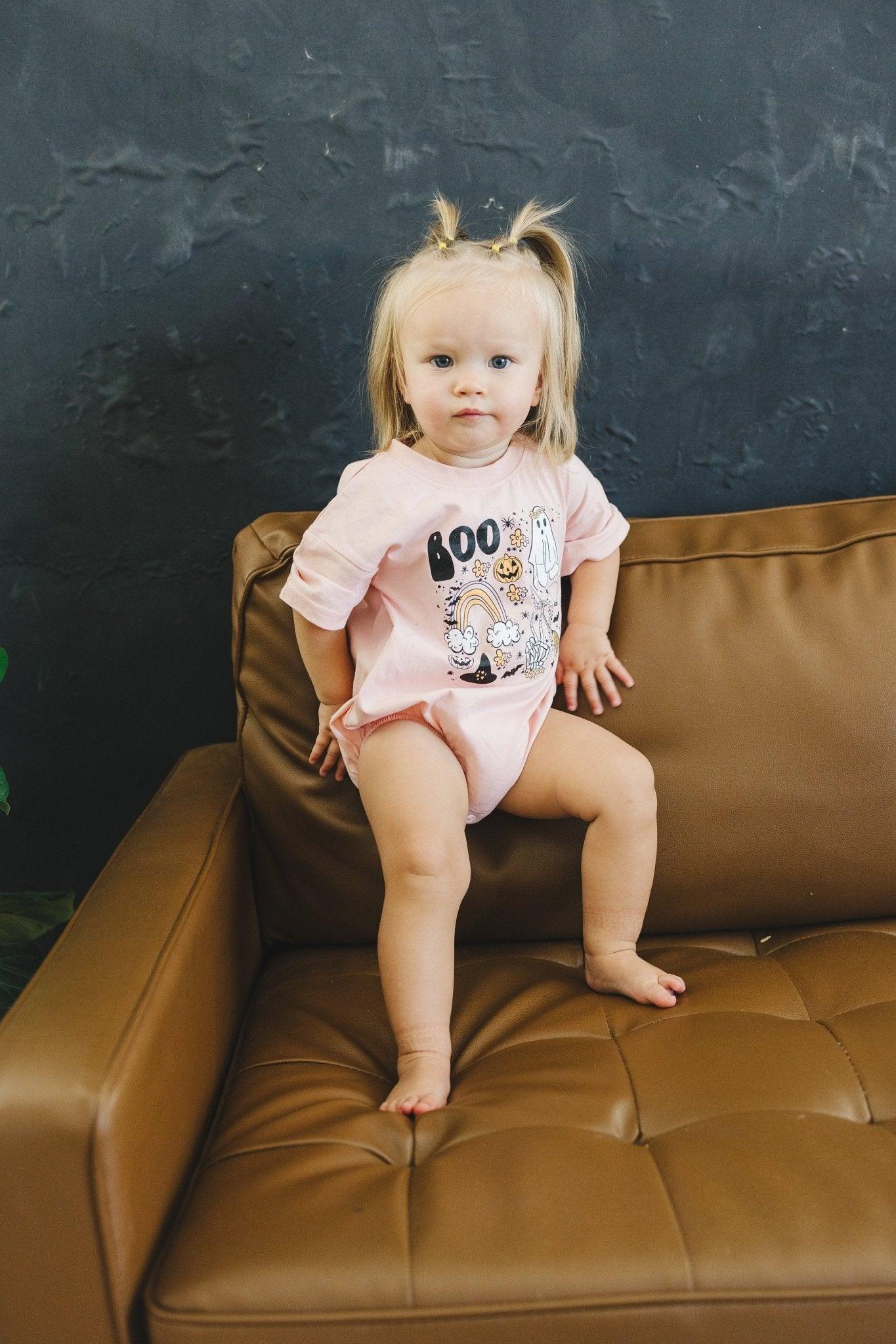 Halloween Print Organic Cotton T-shirt Romper