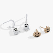 Ghost And Pumpkin Earring Set