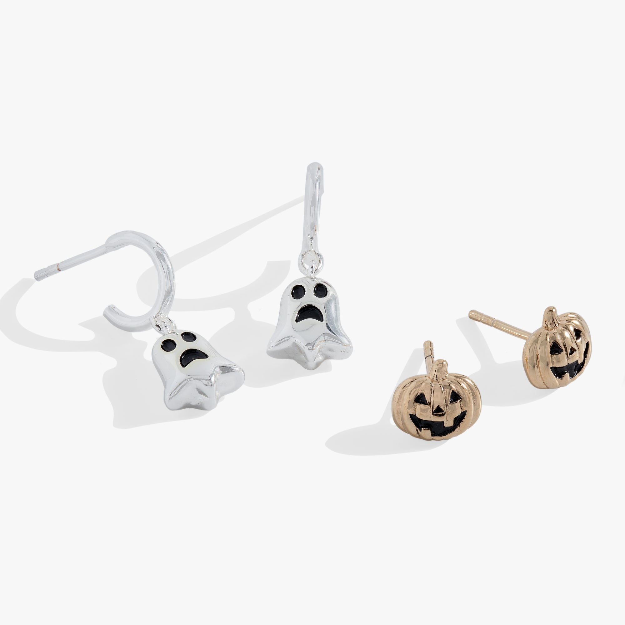 Ghost And Pumpkin Earring Set