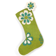 Retro Flower Power Hand Felted Wool Christmas Stocking Arcadia Home