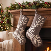 Hand Felted Wool Christmas Stocking – Stars And Branch Gray