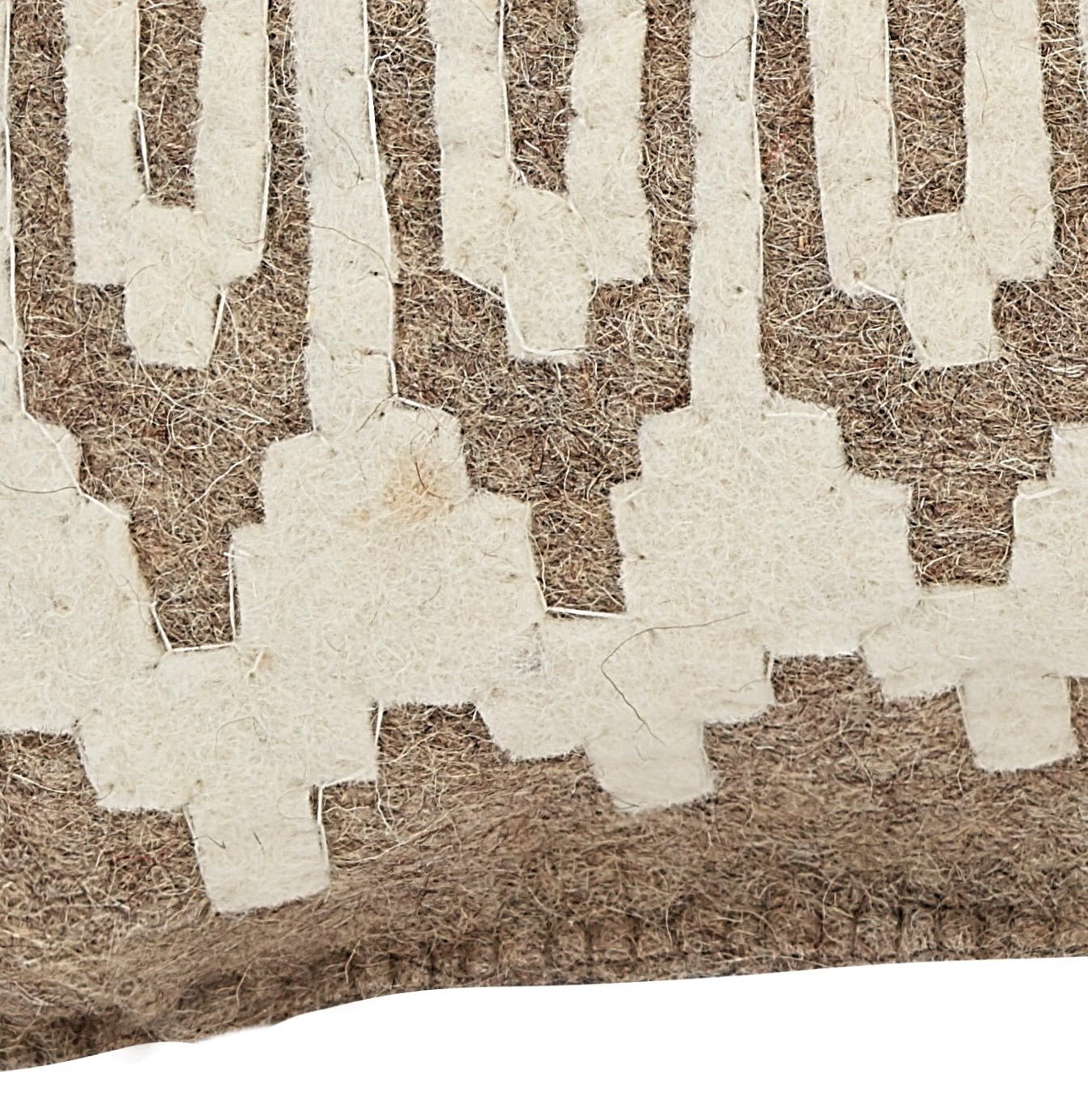 Hand Felted Wool Pillow - Scandinavian Design Gray - 20"